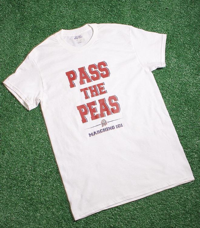 Pass The Peas Marching 101 Tee